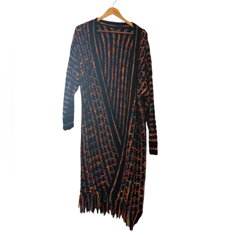 Long multicolored cardigan